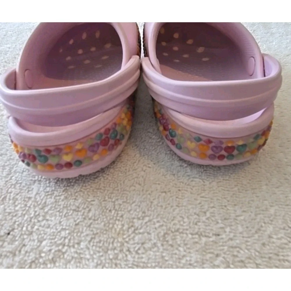 Crocs 8 C‎ Pink Slipon With Studs